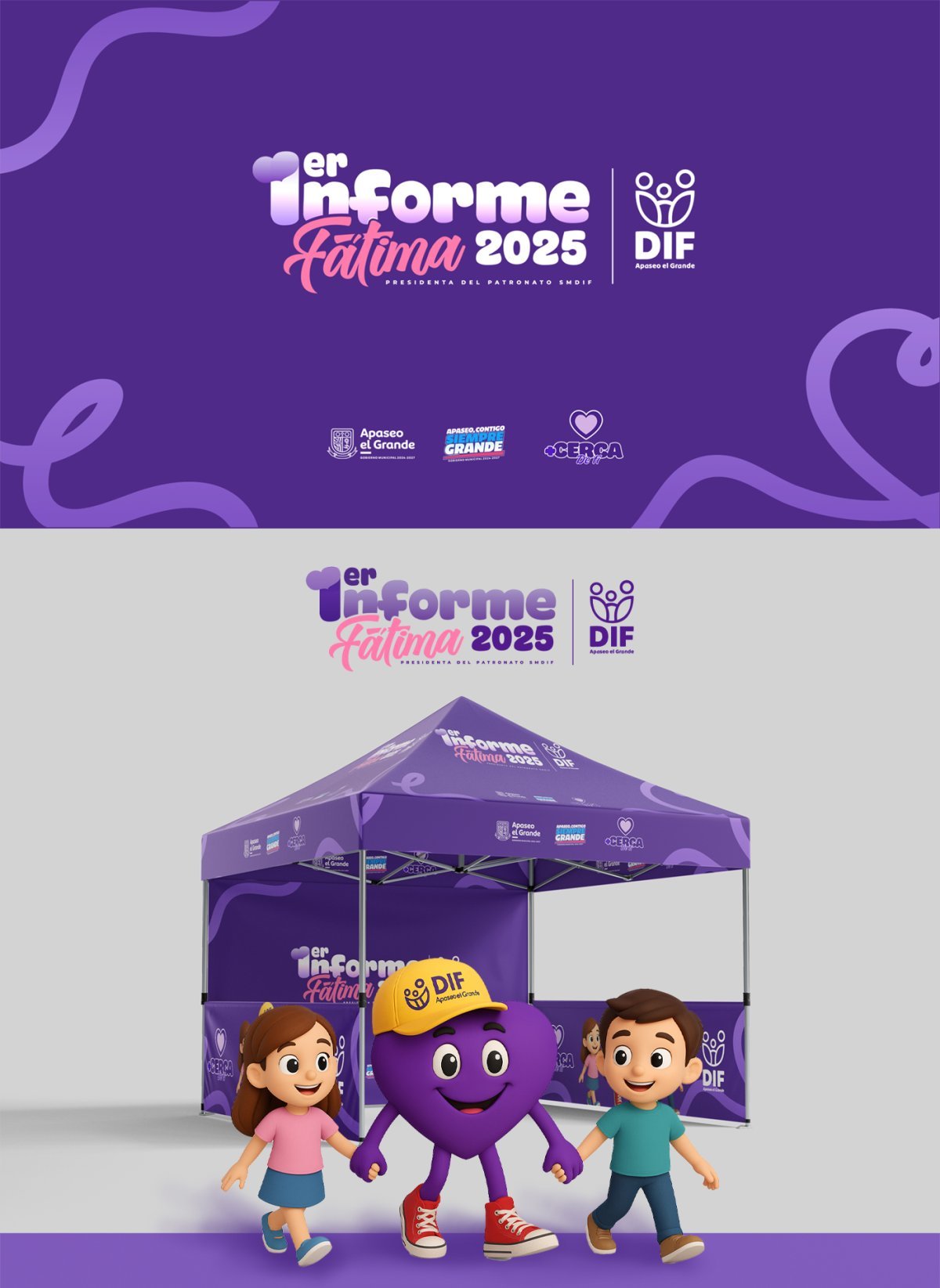 1er Informe DIF Municipal Apaseo el Grande - Sistema Editorial y Personaje 3D